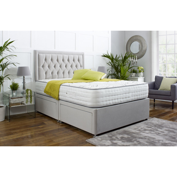 Windsor Divan Bed Set with Button Headboard