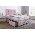 Aurora Divan Bed Set with Button Border Headboard