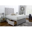 Regal Divan Bed Set with Tall Button Headboard