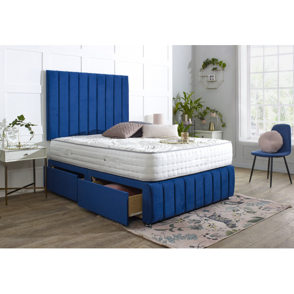 Savannah Divan Bed Set with Tall Headboard and Footboard