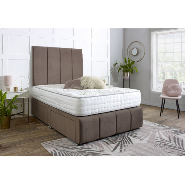 Milan Divan Bed Set with Tall Headboard and Footboard