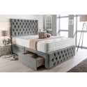 Regency Divan Bed Set with Tall Button Headboard and Footboard