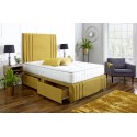 Naples Divan Bed Set with Tall Headboard and Footboard